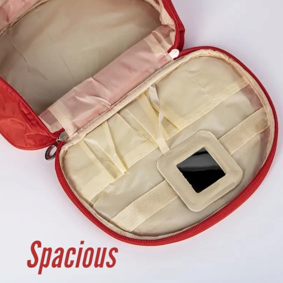 NEW!! KYLIE!!  Red Trendy Spacious Cosmetic Makeup Bag !! Make An Offer Today!! - Picture 8 of 13